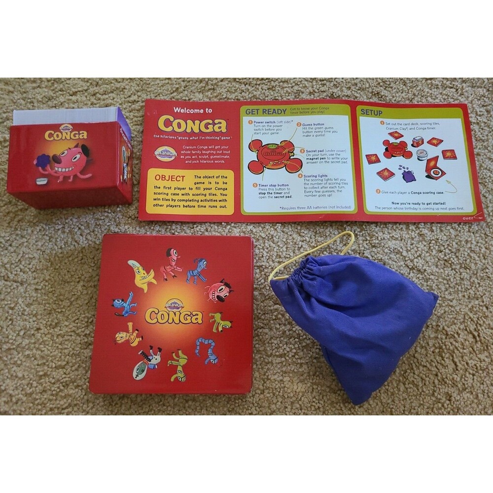 Cranium CONGA Game replacement parts/pieces-Replacement Cards/Trivia and Chips